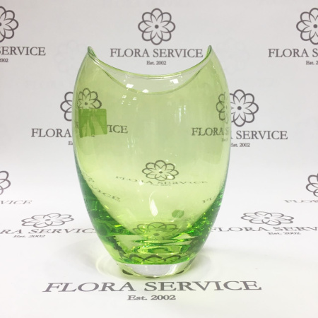 ваза стеклянная зеленая